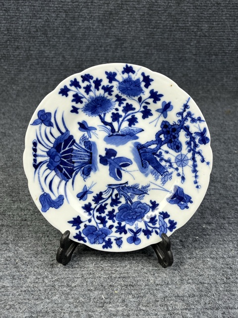 古玩陶瓷青花花蝶紋花口盤拍賣,當前價格1688元
