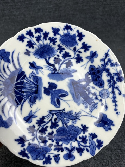 古玩陶瓷青花花蝶紋花口盤拍賣,當前價格1688元