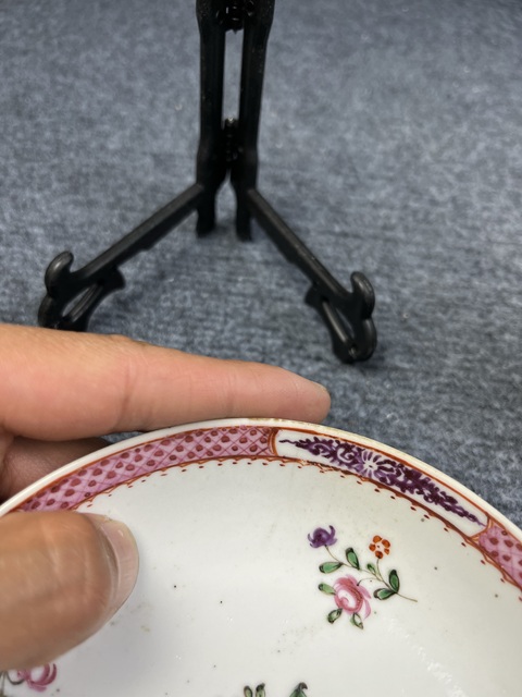 古玩陶瓷乾隆·廣彩花卉紋盤一對真品鑒賞圖