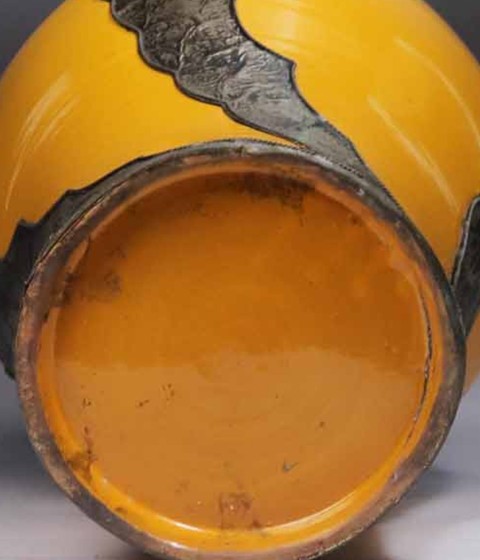 古玩陶瓷黃釉蓋罐真品鑒賞圖