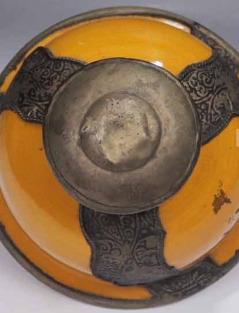 古玩陶瓷黃釉蓋罐真品鑒賞圖