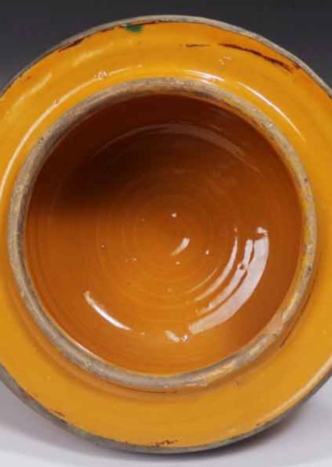 古玩陶瓷黃釉蓋罐真品鑒賞圖