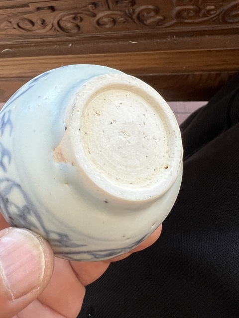 古玩陶瓷明代空白期火焰紋青花水盂拍賣，當(dāng)前價(jià)格3200元