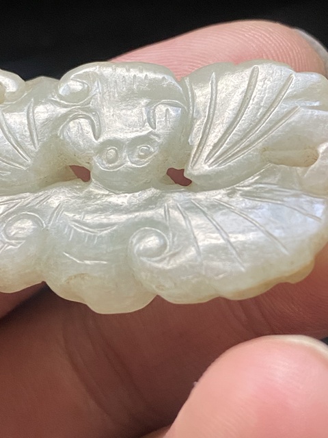 古玩玉器(一口價放漏)清代和田玉雕“福佩”拍賣,當前價格3500元