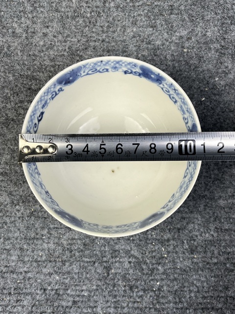 古玩陶瓷青花山水亭臺樓閣紋碗拍賣，當前價格500元