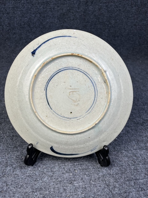 古玩陶瓷康熙·青花提籃花卉紋盤真品鑒賞圖