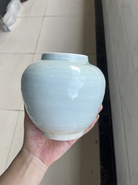 古玩陶瓷明代影青釉茶葉罐拍賣,當前價格0元