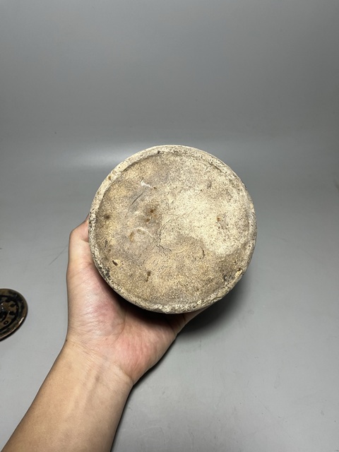 古玩陶瓷窯變黑釉四系茶葉罐拍賣，當前價格0元