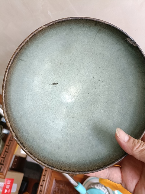 古玩陶瓷五大名窯之一元代鈞窯天藍釉大碗拍賣，當前價格5980元