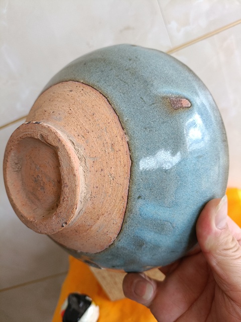 古玩陶瓷實物保真精品元代鈞窯天藍釉大碗拍賣,當前價格3980元