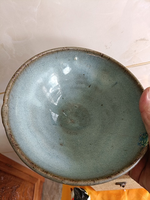 古玩陶瓷實物保真精品元代鈞窯天藍釉大碗拍賣,當前價格3980元