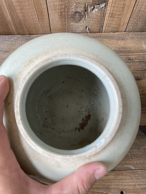 古玩陶瓷青釉茶葉罐拍賣，當前價格380元