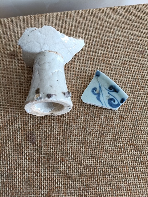 古玩陶瓷元青花高足標(biāo)本加元青花瓷片拍賣,當(dāng)前價格299元