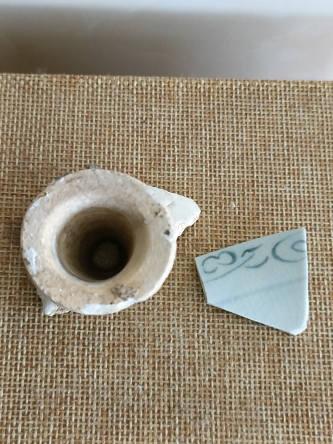 古玩陶瓷元青花高足標(biāo)本加元青花瓷片拍賣,當(dāng)前價格299元
