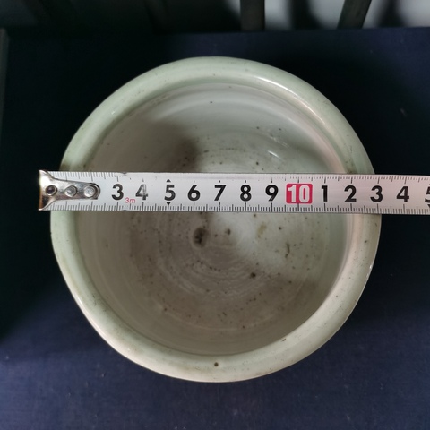 古玩陶瓷清乾嘉青釉圈足筒式香爐拍賣,當前價格1800元