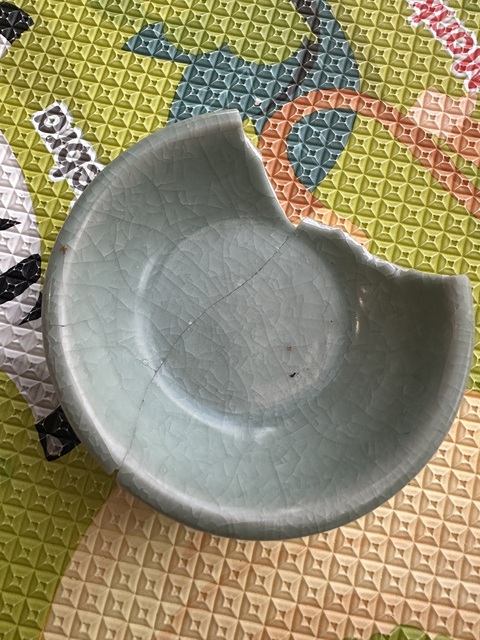 古玩陶瓷龍泉青瓷洗真品鑒賞圖