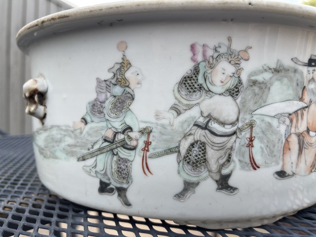 古玩陶瓷人物紋四系一品鍋真品鑒賞圖