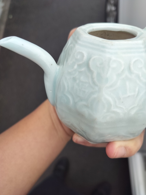古玩陶瓷青白釉花卉紋執(zhí)壺真品鑒賞圖