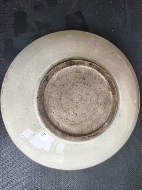 古玩陶瓷青花釉里紅魚盤真品鑒賞圖
