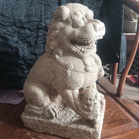 古玩雜項(xiàng)青石獅子真品鑒賞圖