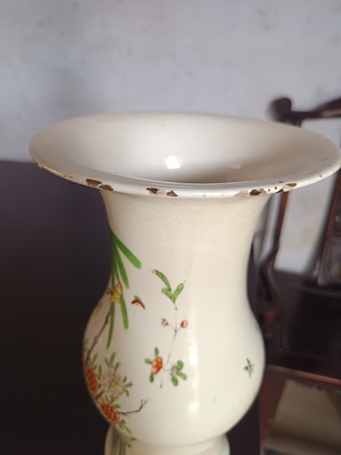 古玩陶瓷花鳥紋花觚拍賣,當前價格220元
