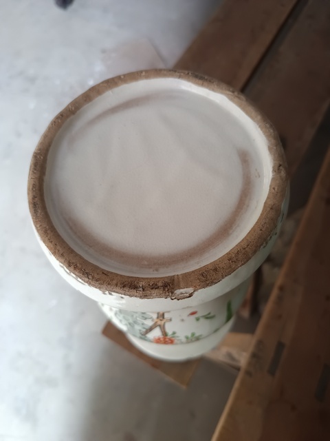 古玩陶瓷花鳥紋花觚拍賣,當前價格220元