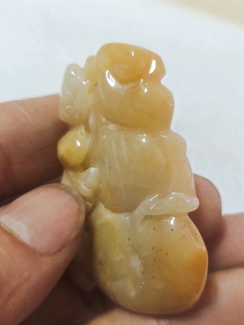 古玩玉器清帶翡翠雕件真品鑒賞圖