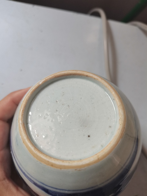 古玩陶瓷清早期雍正青花山水人物罐拍賣(mài)，當(dāng)前價(jià)格1500元