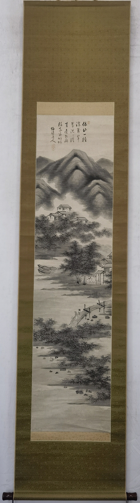 古玩字畫山居圖真品鑒賞圖