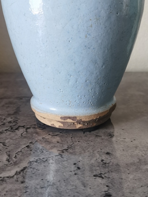 古玩陶瓷藍釉葫蘆瓶真品鑒賞圖