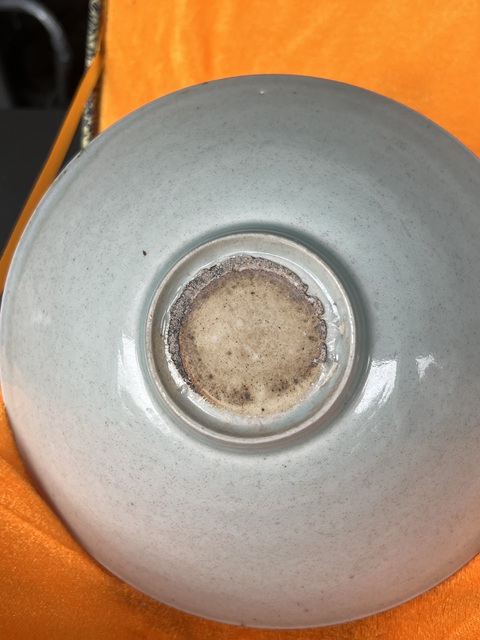 古玩陶瓷湖田窯影青刻花蓖紋娃娃碗真品鑒賞圖