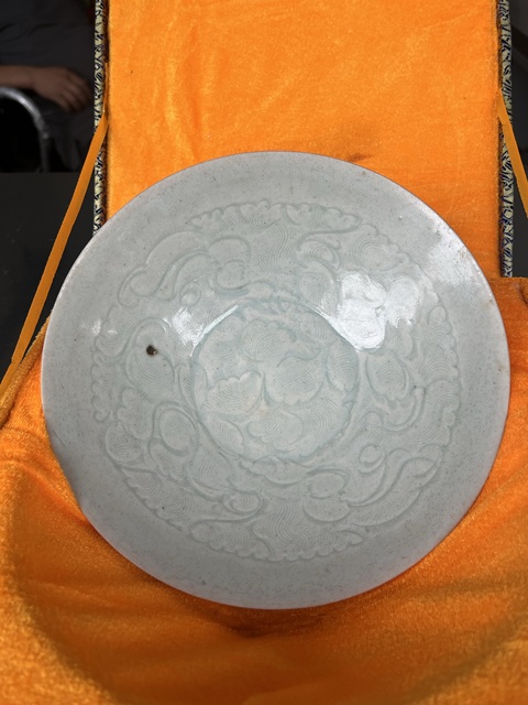 古玩陶瓷湖田窯影青刻花蓖紋娃娃碗真品鑒賞圖