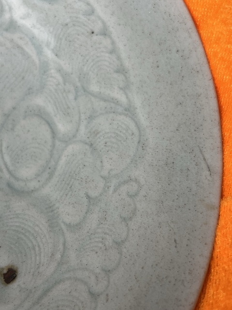 古玩陶瓷湖田窯影青刻花蓖紋娃娃碗真品鑒賞圖