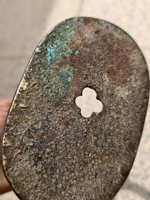 古玩雜項(xiàng)清代精鐵馬鐙真品鑒賞圖