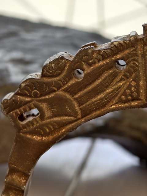 古玩雜項(xiàng)清代精鐵馬鐙真品鑒賞圖