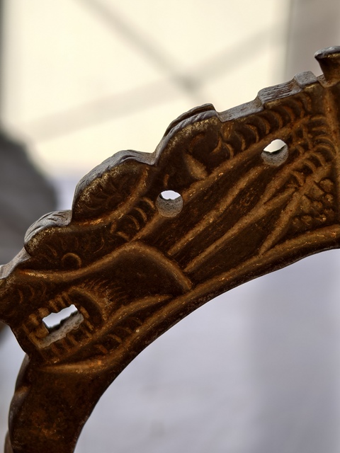 古玩雜項(xiàng)清代精鐵馬鐙真品鑒賞圖