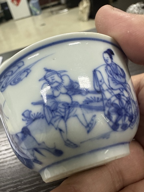 古玩陶瓷清 雍正(康熙) 青花杯拍賣，當前價格23000元