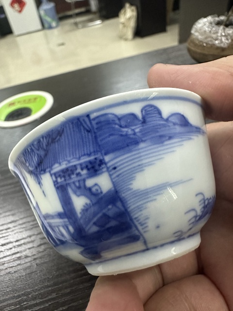 古玩陶瓷清 雍正(康熙) 青花杯拍賣，當前價格23000元