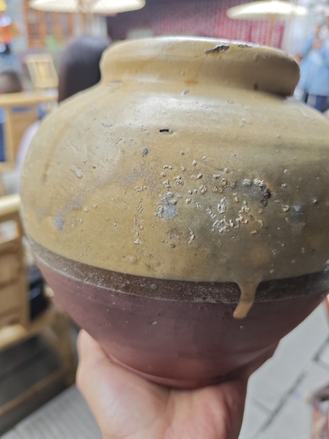 古玩陶瓷黃釉萬年罐拍賣,當前價格1500元