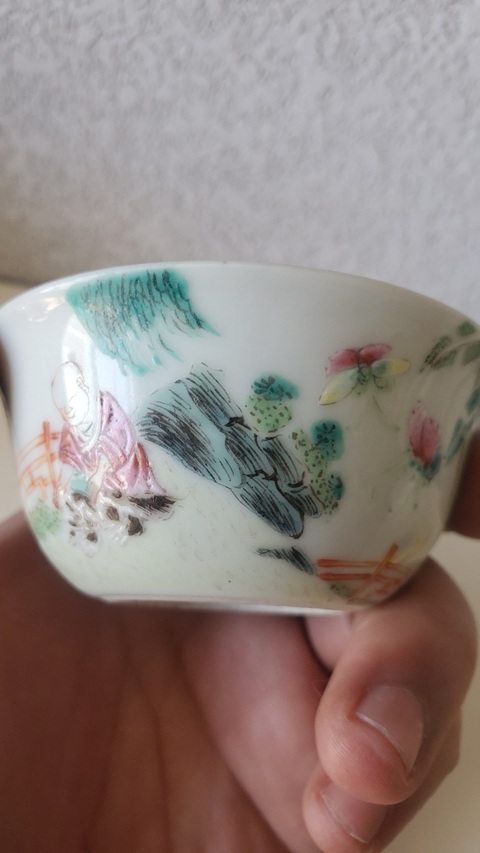 古玩陶瓷粉彩杯真品鑒賞圖