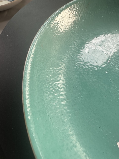 古玩陶瓷胭脂紅盤拍賣，當前價格4000元