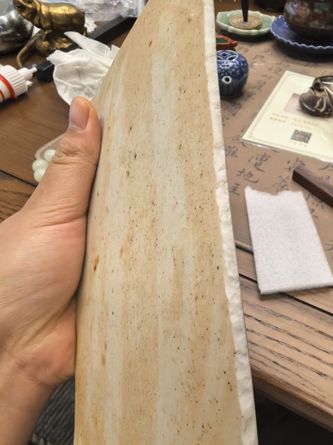 古玩陶瓷粉彩山水人物紋瓷板真品鑒賞圖