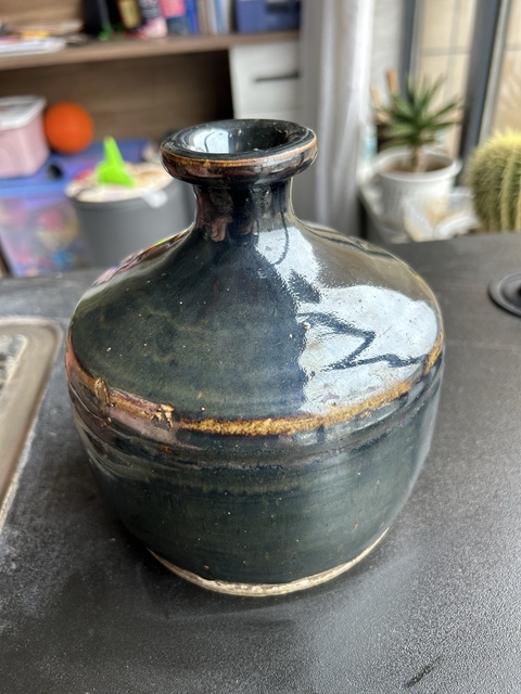 古玩陶瓷元代?兔毫釉嘟嚕瓶拍賣，當前價格3000元