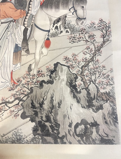 古玩字畫馮超然款仕女圖立軸真品鑒賞圖