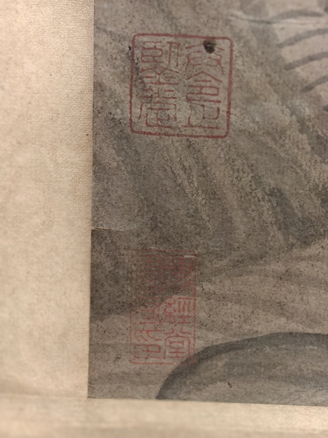 古玩字畫董其昌款山水立軸真品鑒賞圖