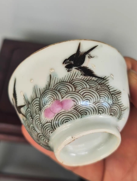 古玩陶瓷清末民國(guó)時(shí)期海晏河清紋杯拍賣,當(dāng)前價(jià)格680元