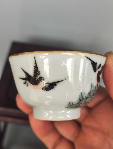 古玩陶瓷清末民國(guó)時(shí)期海晏河清紋杯拍賣,當(dāng)前價(jià)格680元