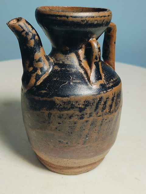 古玩陶瓷吉州窯系褐釉執(zhí)壺拍賣，當(dāng)前價(jià)格1600元