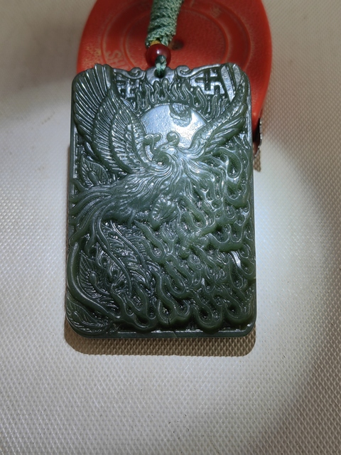 古玩玉器和田玉雕“龍鳳牌”拍賣,當前價格350元