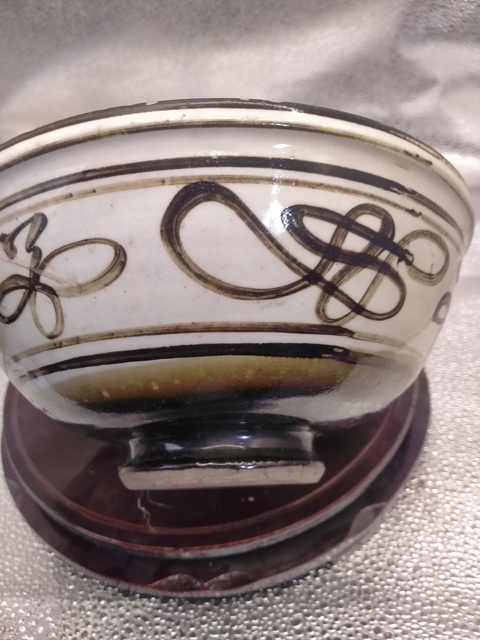 古玩陶瓷明末磁州窯白地黑花碗拍賣，當(dāng)前價格166元